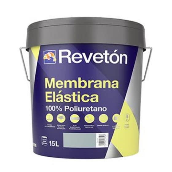 REVETON Membrana Elástica 100% Poliuretano Gris 15 Lt