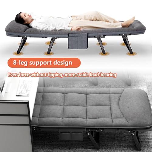 Lit de camping pliable avec matelas lit d'appoint portable - 2
