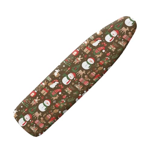Funda Tabla de Planchar 130x45 Patrón De Navidad Diseño Práctico con Acolchado- para Refleja El Vapor sobre La Ropa, Duradera Y Fácil de Cambiar
