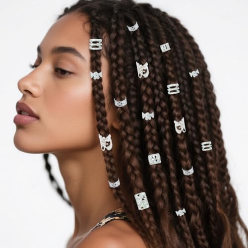 Tornillos para trenzas y joyas para cabello 60 piezas miniatura 5