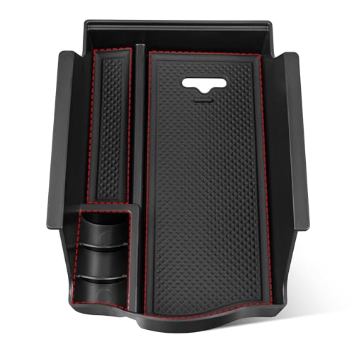 RED WOLF Armrest Storage Container Insert Organizer Secondary Glove Box