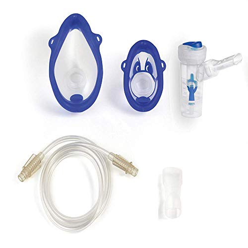Nuvita NU-0088 - Kit de Reemplazo para Inhalador Nebulizador 5020A - 4 Piezas Incluidas: Ampolla, 2x Máscaras (Adulto y Niño), Tubo de Conexión, 1x Boquilla Completa - Marca Europea Cover