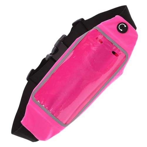 BRIGHTFUFU Riñonera Deportiva para Correr con Pantalla Táctil Cinturón Ajustable y Transpirable para Hombres y Mujeres para Senderismo y Ejercicio Rosa