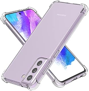 Cresee for Samsung Galaxy S21 FE 5G Case, Crystal Clear Cover with Reinforced Corner Bumper Slim Fit Anti-Scratch Shockproof Flexible TPU Phone Case for Galaxy S21 FE, Transparent