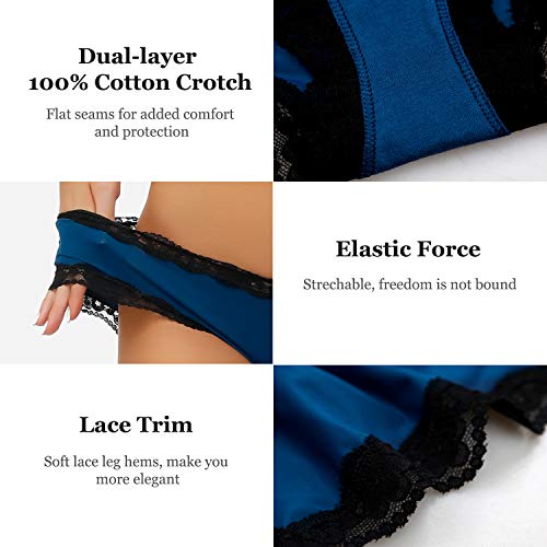 Adovakker Women's Underwear Low Rise Lady Micro Smooth Breathable Briefs Hipster Panties Multipack #TOP3