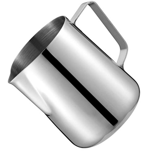 Jarra de espumar leite YARNOW 1,42 L, jarra de aço inoxidável para espumador de leite expresso e caf