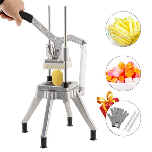 Tuntrol Commercial Second Generation Vegetable Dicer 0.25 inches Blade Quick Slicer Machine Stainless