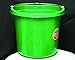 Fortiflex Flat Back Feed Bucket for Dogs/Cats and Small Animals, 24-Quart, Green