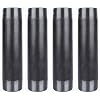 PIPE DECOR Black Steel Plumbing Pipe, 112 in. Dia. x 8 in. Pre-Cut Pipe Fits Standard 112 Inch Black Threaded Pipes, Nipples and Fittings, 4 Pack