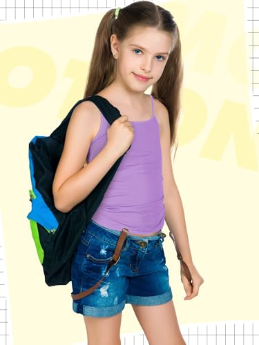 Image of Geyoga 6 /8 Pcs Girls Tank Top Sleeveless Racer Back Top Camisole Cami Undershirts