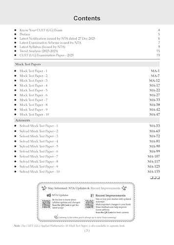 Image of Oswaal NTA CUET (UG) 10 Mock Test Papers Mathematics For 2026 Exam (Section -II) (as per latest 27 Dec., notification) | 550+ MCQs for Practice | Includes 2025 Paper- fully solved | With Oswaal AI