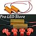 CHUSYYRAY 2PCS 50W 6ohm Car Load Resistors, LED Resistor Fix LED Turn Signal Light & LED License Plate Lights & DRL Fast Hyper Flash Turn Signal Blink Error Code, with 4PCS Quick Wire Clip