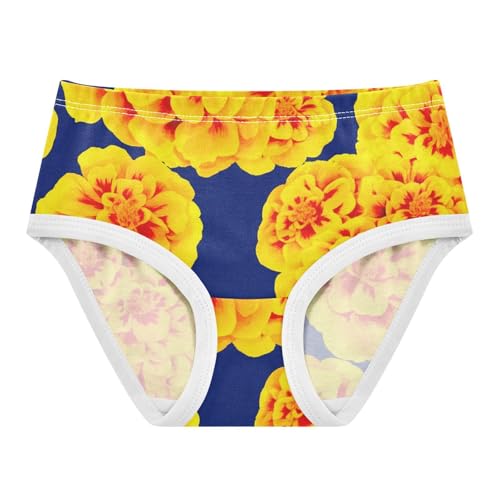 Cotton Girls Underwear Toddlers Yellow Marigold Flowers Navy Blue Panties for Girl Animal Kids Undies Briefs 2t