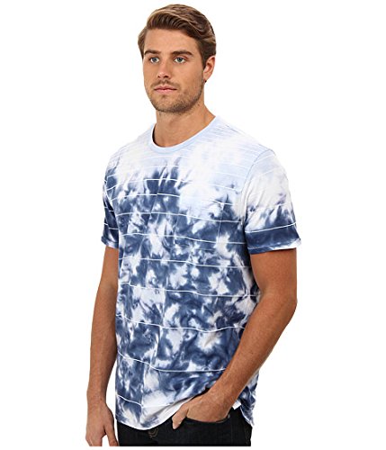DKNY Jeans Men's Short Sleeve Tie Dye Variagated Stripe Tee