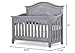 Evolur Cheyenne 5 in 1 Full Panel Convertible Crib in Storm Grey, JPMA & Greenguard Gold Certified, Crafted Out of kiln-Dried Hardwood, Features a high-Arch headboard & 3 Mattress Height Settings