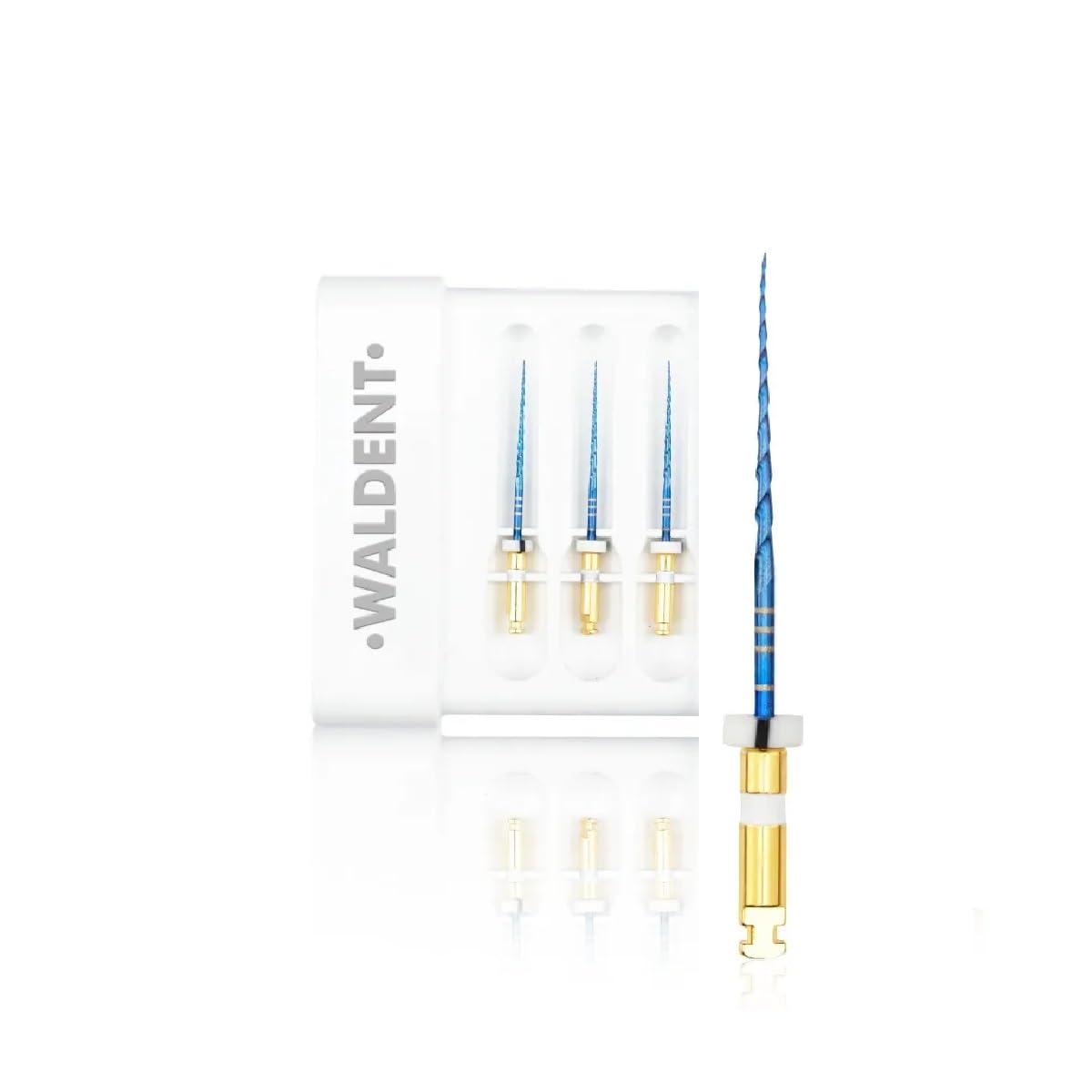 Waldent S-Blue Rotary Files Assorted 25mm (Pack of 3) | Precision Files for Narrow & Curved Canals | NiTi Endodontic Files for Root Canal Treatment