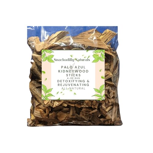 Palo Azul Tea - 4oz Loose Blue Kidney Wood Tea - Naturally Detoxifying - Eysenhardtia polystachya, Resealable Bag, Blue Stick Brought To You By Snackadilly