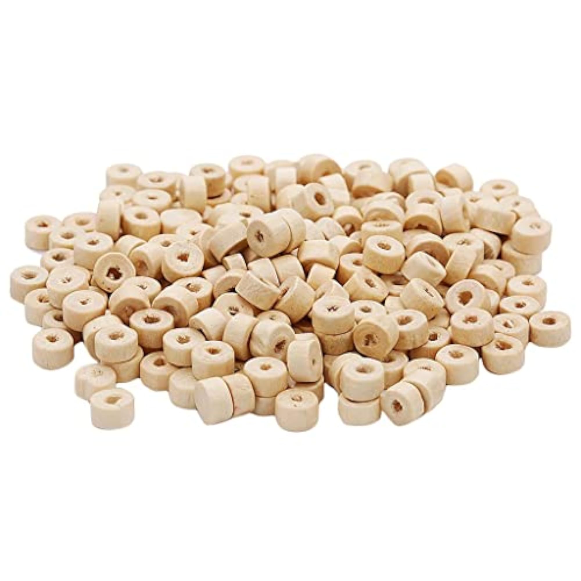 Unfinished Wooden Rondelle Spacer Beads for Jewellery