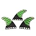 Surfing Fins Surfboard Tail Rudder Surfing Tail Fin Surfboard Fins Glass Fiber Fin G3/G5/G7 Surfing Accessories (Color : Green, Size : G5)