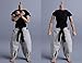 Fremego 1/12 Scale Male Clothes,Men's Tight Short Sleeves Pant Warrior Combat Suit Sport Clothing for 6inch Action Figure Body (Black Tops+Black Belt+White Pant)