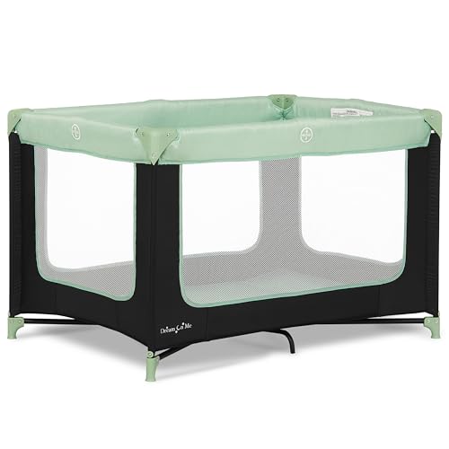 Image of Dream On Me Zodiak Baby Playard, Breathable Mesh Sides, Soft Comfortable Mattress, Quick & Easy to Fold with Travel Carry Bag, Compact Space Saving Design - Mint
