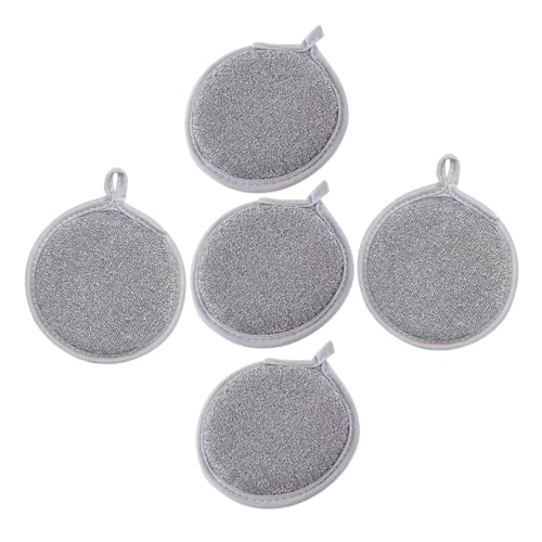 Beaupretty 5piezas Paño De Limpieza De Plata De Doble Cara Paño De Cocina Multifuncional para Fregar Ollas y Tazones Resistente y Lavable para Limpieza De Cocina