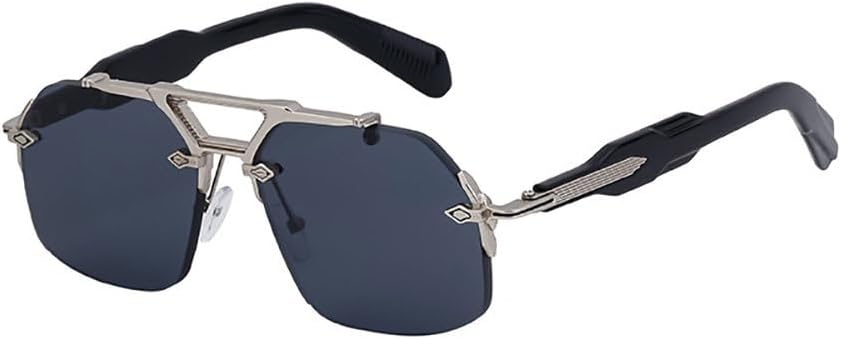 Vintage Sunglasses Men Women Stainless Steel Frame, Retro Punk