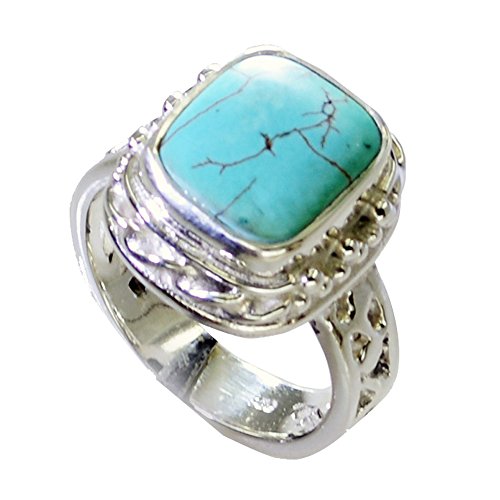 Bague turquoise carrée pour sublimer votre style quotidien en argent sterling