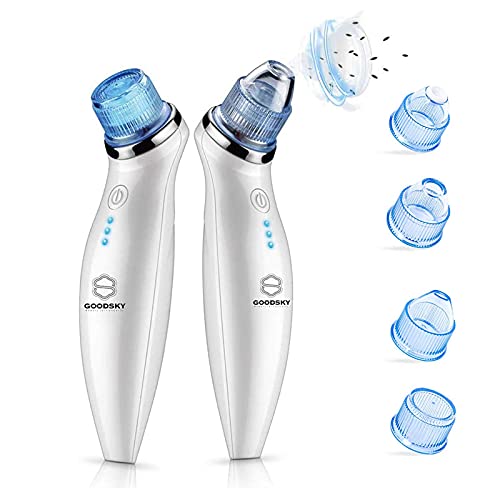 GOODSKY Blackhead Remover Vacuum, Electric Blackhead Extractor Facial Comedo Pore Cleanser, 5 Adjustable Suction Levels, USB Rechargeable