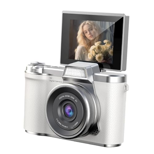 Camnoon �f�W�^���J���� 4800����f 8�{�f�W�^���Y�[�� 1080P����B�e�ɑΉ� 2.4�C���`��� ���B�� DIY�p�l���A�I�[�g�t�H�[�J�X�A��Ԃ�␳�A�A���B�e�A�z���C�g�o�����X�����A��F���Ȃǋ@�\�𓋍� �E�F�u�J�����Ƃ��Ďg�p�ł� ���S�Ҍ���