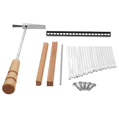 HEMOTON Kalimba Accessories Kit 20 Notes Tuning Hammer Replacement Screws Sleepers Tuning Tool Set