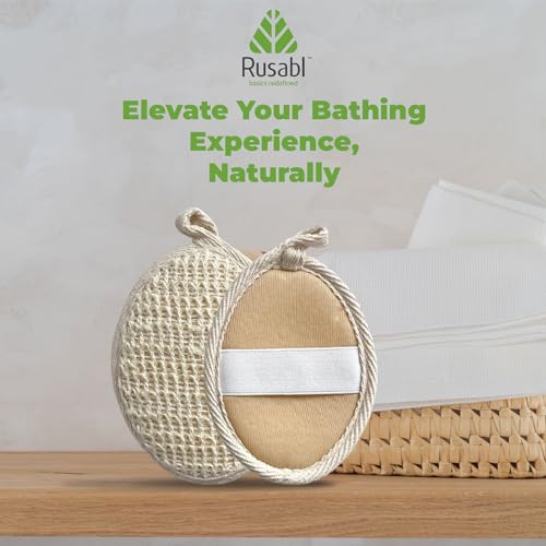 Rusabl Ramie Bath Loofah for bathing (Oval, Pack of 1), Body Loofah, Exfoliating Bath Sponge Made of 100% Natural Ramie Fibre, Bathing Scrubber for Men and Women Cleanses &... - Image 7