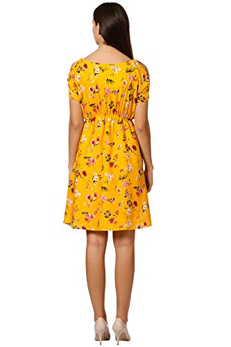 Image of KLOOK Crepe Pleated Dress (Bumblebee Yellow)