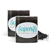 Saponify 2LB Charcoal Melt and Pour Soap Base - Make Your Own Gentle Glycerine Soaps with Our Professional Grade Base