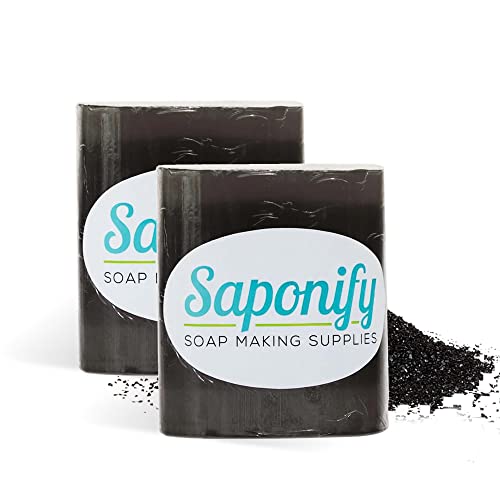 Saponify - 2Lb Charcoal Melt and Pour Soap Base, Pure ...
