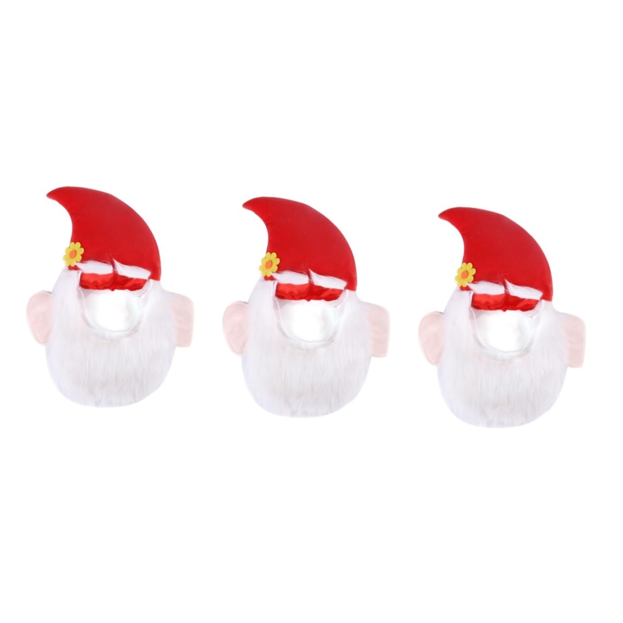 minkissy 3 Piezas Navidad Barba Capucha Sombrero Adornos Divertidos para Mascotas Disfraz de Papa Noel Perro Disfraz de Santa Claus Sala de Mascotas; Tocado oween Sombreros de papá Noel
