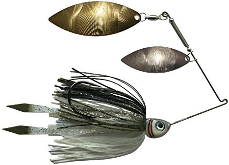 Advantage Bait Double Willow Spinner Baits for Bass Fishing (Silver/Gold, 1/2 oz)(12GSDWSG)