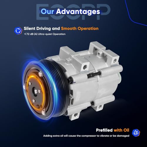 Image of ECCPP AC Compressor 1996-2000 Fit for Ford Sable for Mercury Sable 3.0L | Fast Cooling AC Compressor with Clutch