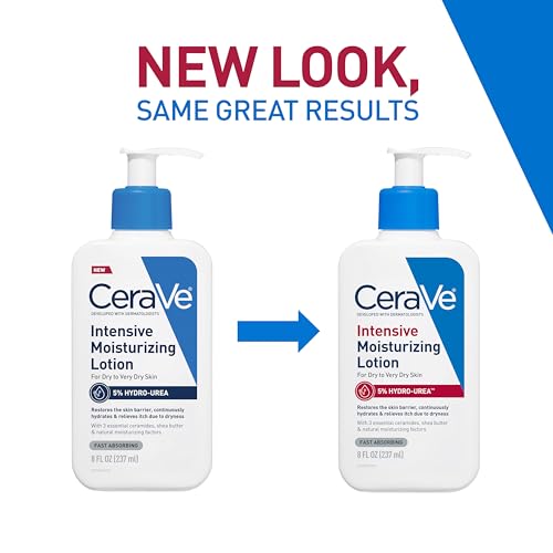 Image of CeraVe Intensive Moisturizing Lotion, Hydro-Urea + Shea Butter, Body Lotion For Dry Skin, Relieves Signs Of Extra Dry Skin, Non Greasy Hydrating Cream For Rough, Tight, Red & Itchy Skin, 8oz