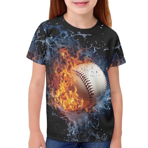 Image of JEOCODY Boys Girls Graphic Tees Funny 3D Printed Short Sleeve T-Shirts 3-16T