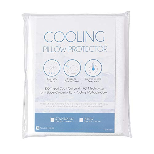 Allied Essentials Serenity Cool Sleep Pillow Protector, White
