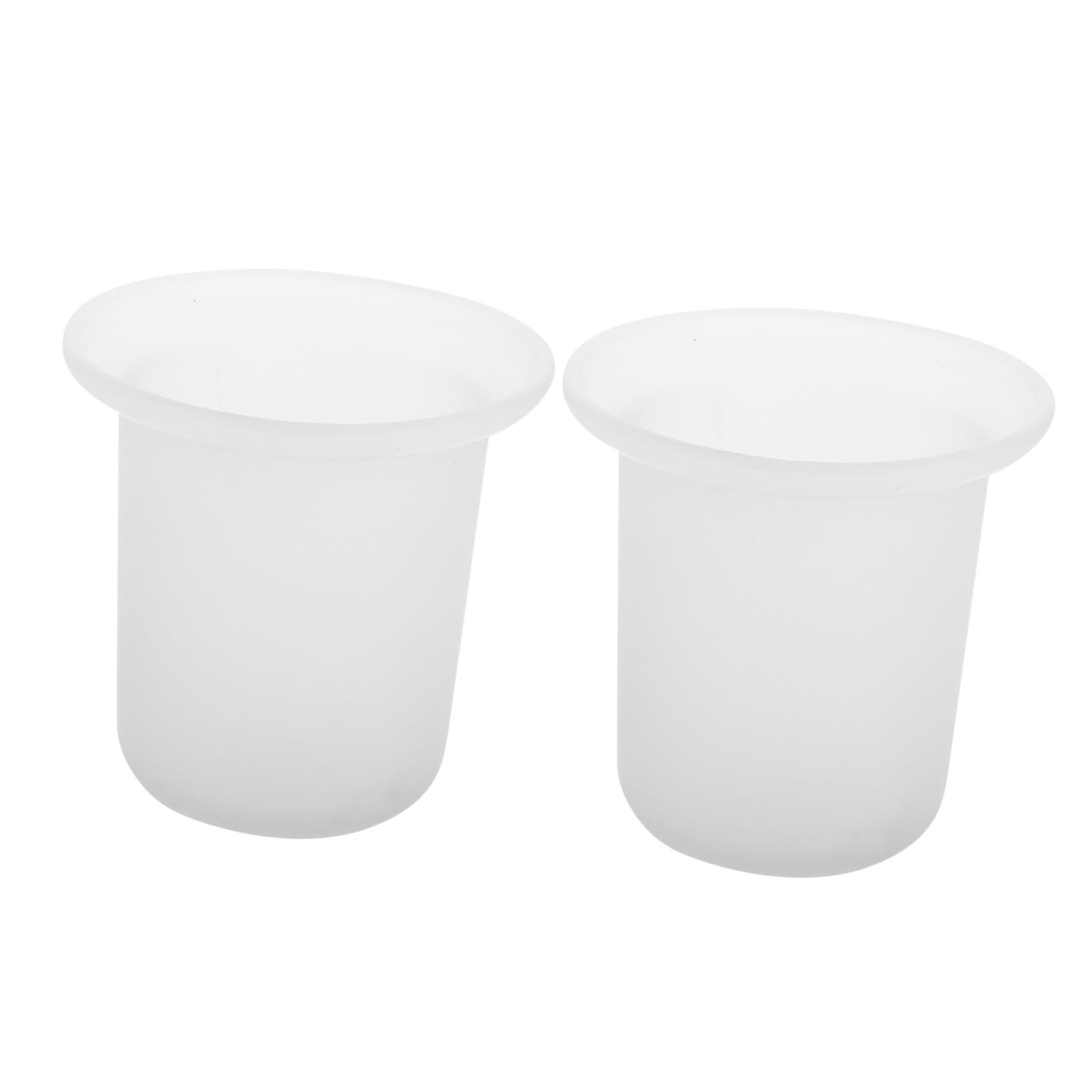 Gobelet de rinçage et porte-brosse WC en verre dépoli hygiénique et compact