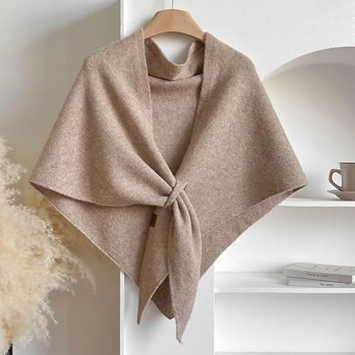 Women's Solid Color Scarf Pashmina Shawl Wraps Soft Knitted Blend Scarf Cape for Women2