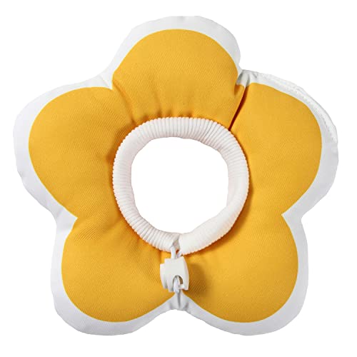 belplanet エリザベスカラー 犬 猫用 ひまわり型 イエロー L