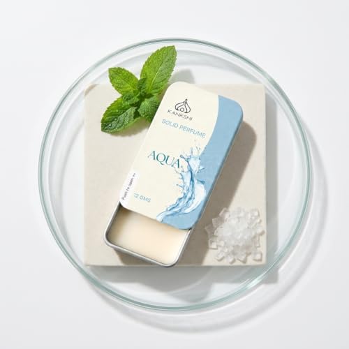Image of Unisex Aqua Solid Perfume Solid Perfume 12GM - Skin Friendly Pocket Size - Luxury Solid Perfume for Men & Women - Long Lasting Scent - Ideal for Travel & Daily Use