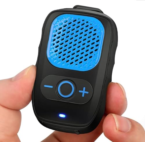 ShellHome Wearable Bluetooth Speaker, 30H Working Time Clip-On Wireless Jobsite Pro Water-Resistant Portable Speaker — Built-in Mic for Hands-Free Music and Calls, Blue, Non-Magnet