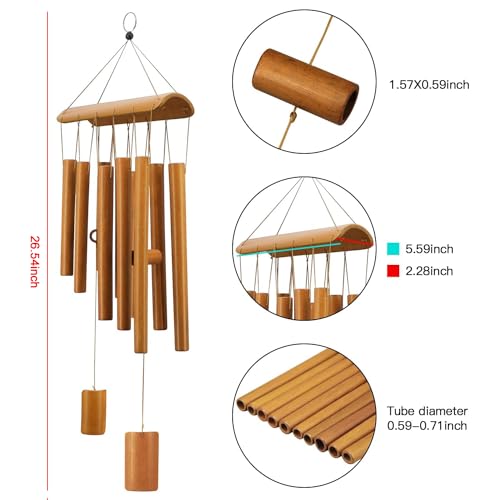 Image of Virekm Windchimes Outdoors, Decorations for Patio Porch Backyard