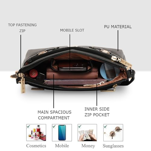 Image of ESBEDA Classic Structured Buckle Sling For Women | Ladies Purse | Slings For Casual Carry | Stylish Sling Bag | Gift Bag For Women