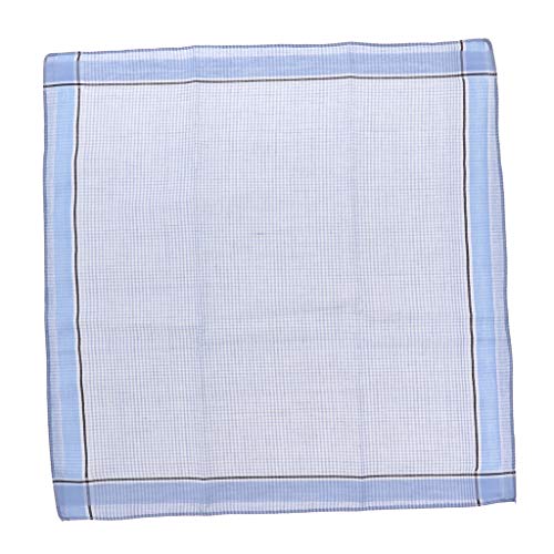 oshhni 5 Unidades/Pacote de Algodão Xadrez Masculino Lenço Lenço Macio de Bolso Quadrado 20 X 40