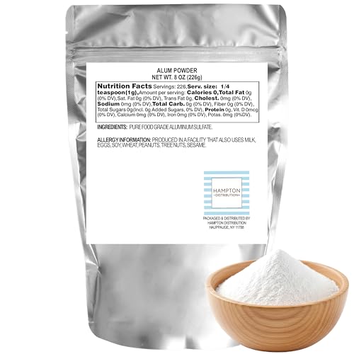 Alum Powder 8 Ounce Resealable Bag Hampton Distribution
